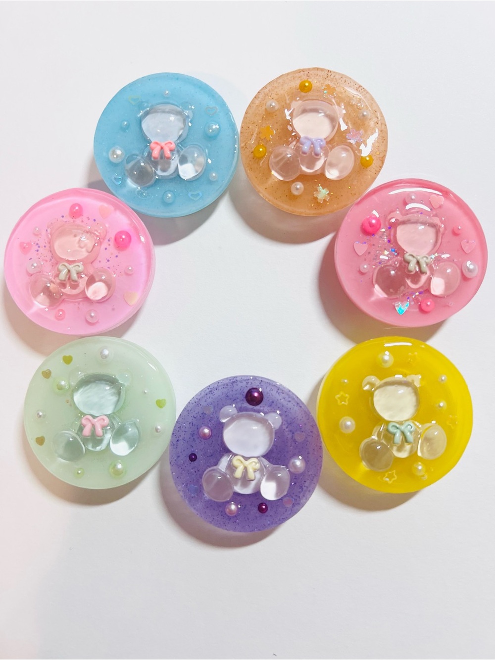 Cute Bear Resin Phone Grips
